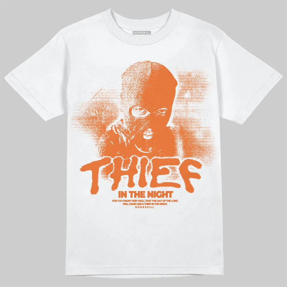 Orange Black White DopeSkill T-Shirt Thief In The Night Graphic sold by DopeSkill