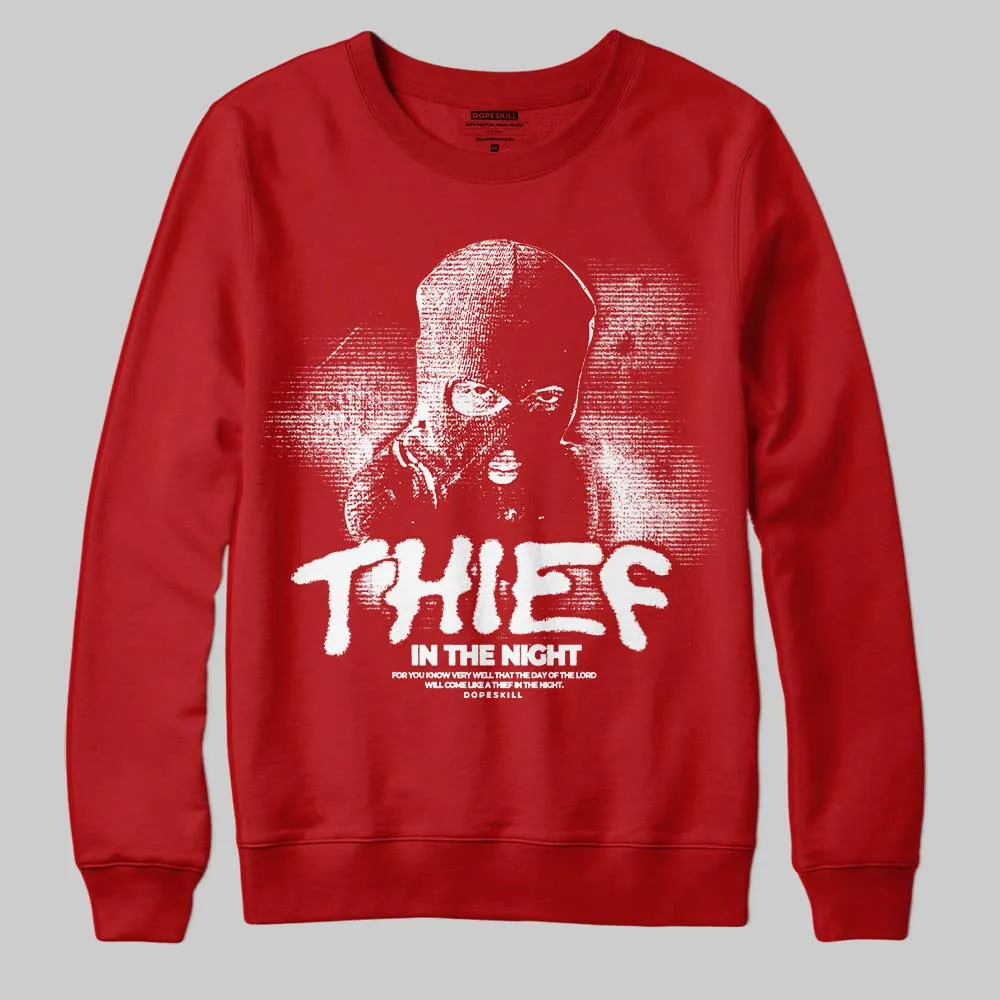 Cherry 11s DopeSkill Sweatshirt Thief In The Night Graphic sold by DopeSkill product image thumbnail 3