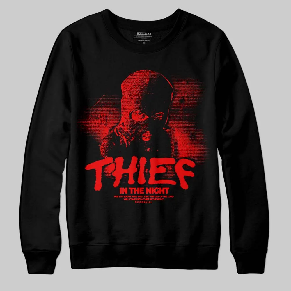 Cherry 11s DopeSkill Sweatshirt Thief In The Night Graphic sold by DopeSkill product image thumbnail 2