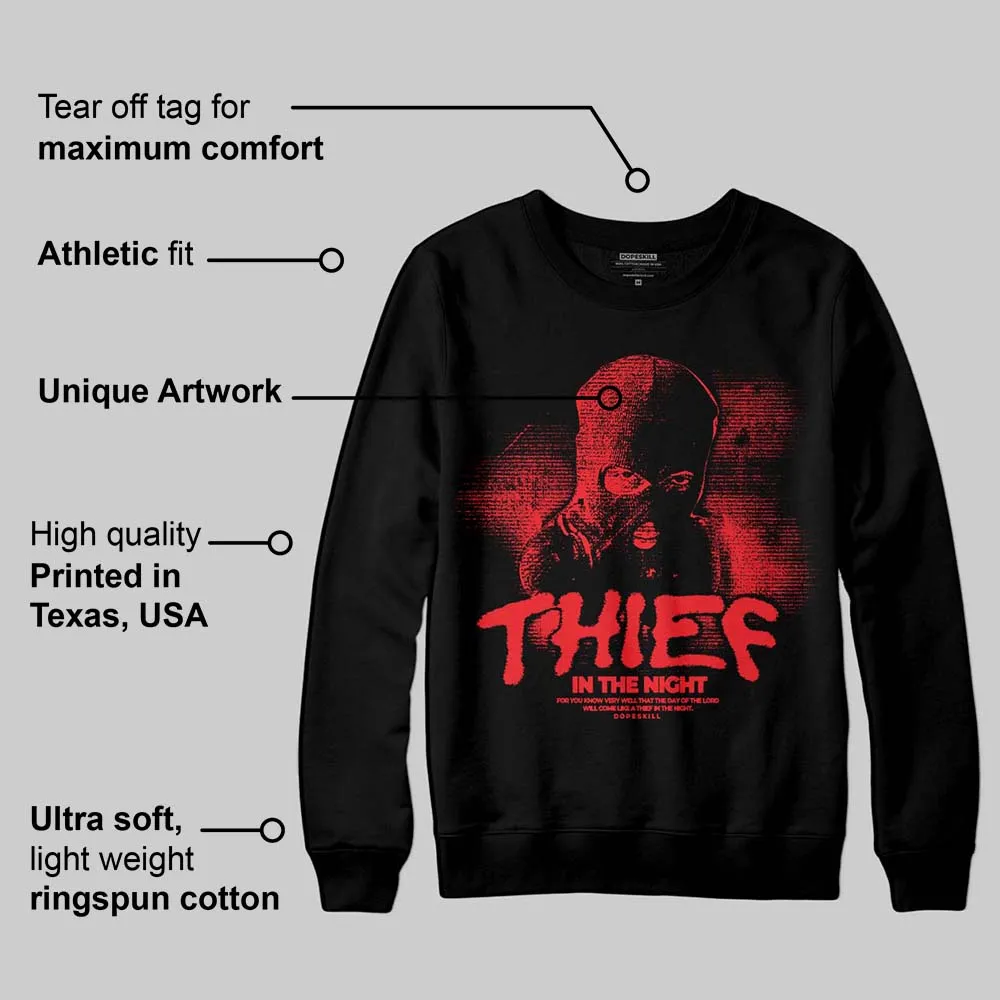 Red Collection DopeSkill Sweatshirt Thief In The Night Graphic sold by DopeSkill product image thumbnail 4
