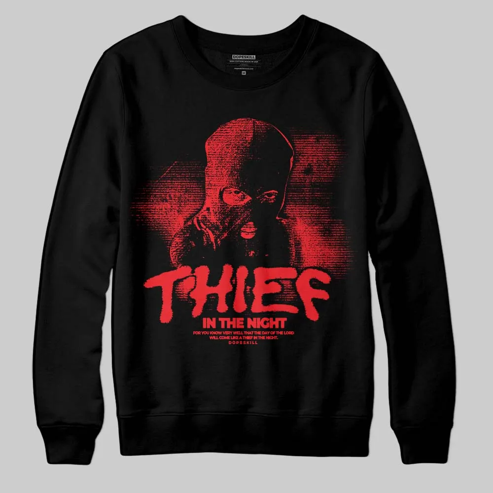 Red Collection DopeSkill Sweatshirt Thief In The Night Graphic sold by DopeSkill