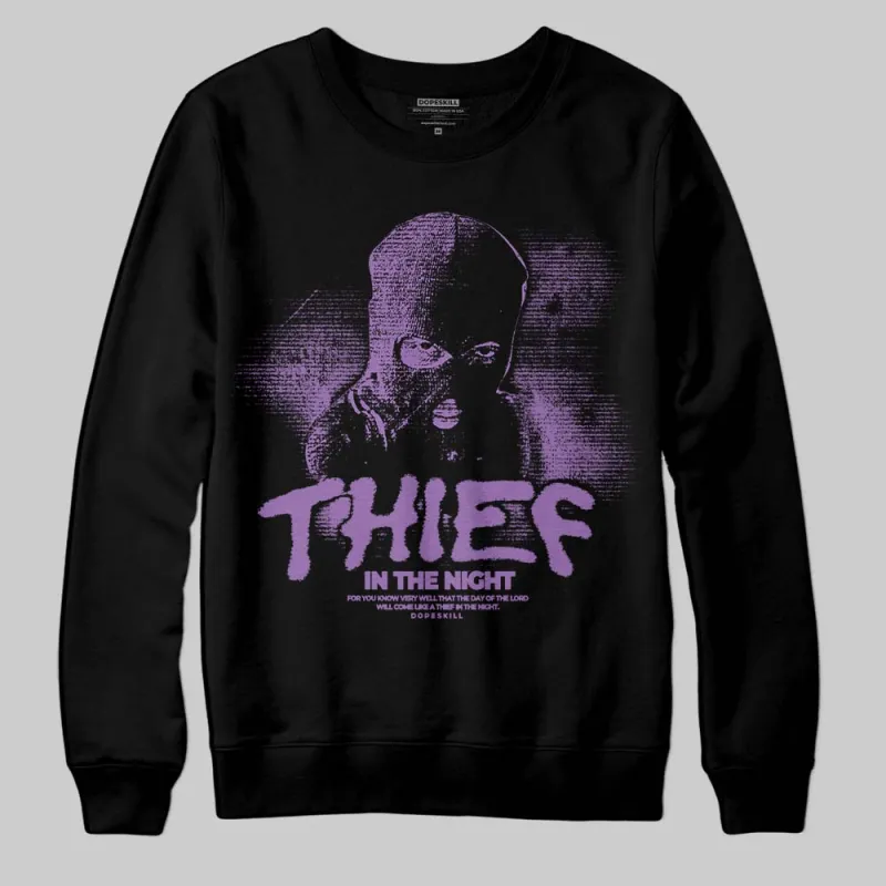PURPLE Collection DopeSkill Sweatshirt Thief In The Night Graphic sold by DopeSkill