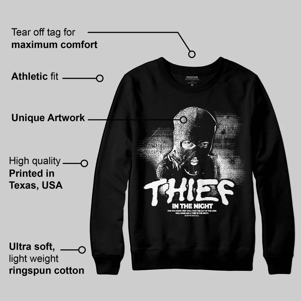 Black and White Collection DopeSkill Sweatshirt Thief In The Night Graphic sold by DopeSkill product image thumbnail 3