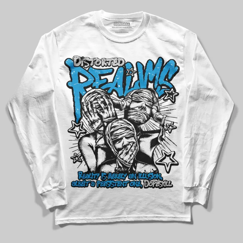 Military Blue 4s DopeSkill Long Sleeve T-Shirt Distorted Realms Graphic sold by DopeSkill