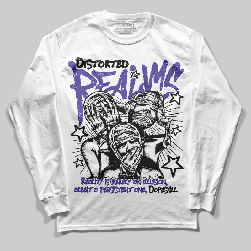 Grape 5s DopeSkill Long Sleeve T-Shirt Distorted Realms Graphic sold by DopeSkill