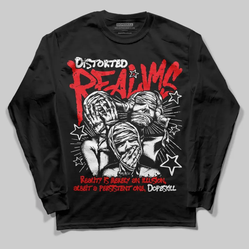 Red Collection DopeSkill Long Sleeve T-Shirt Distorted Realms Graphic sold by DopeSkill