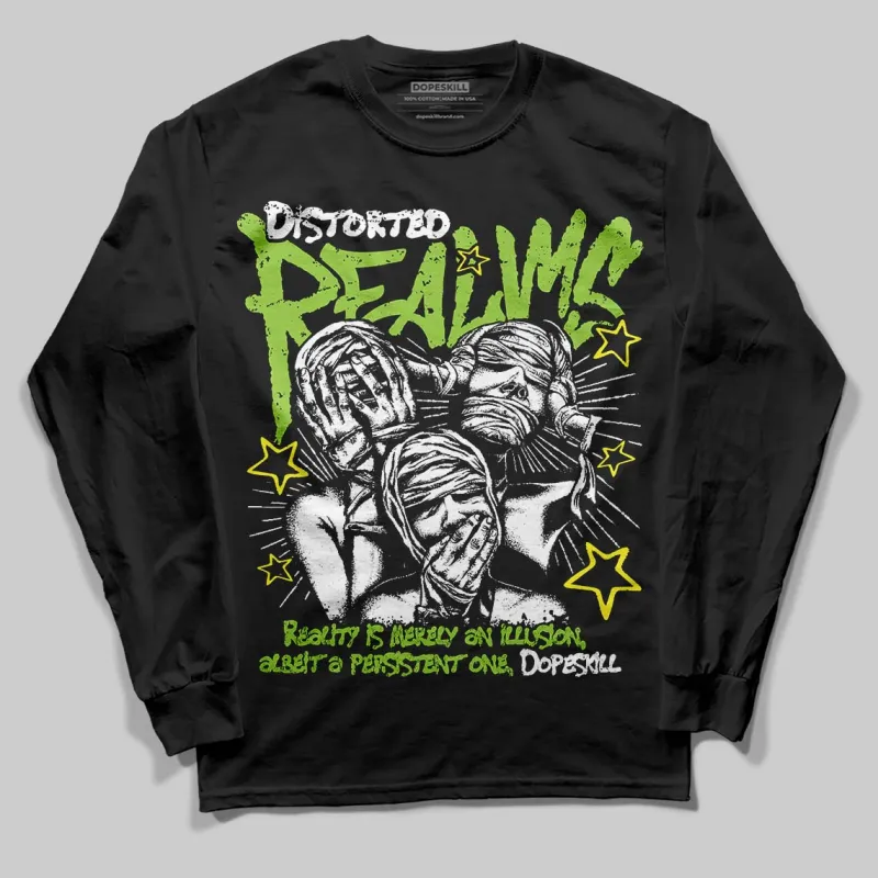 Neon Green Collection DopeSkill Long Sleeve T-Shirt Distorted Realms Graphic sold by DopeSkill