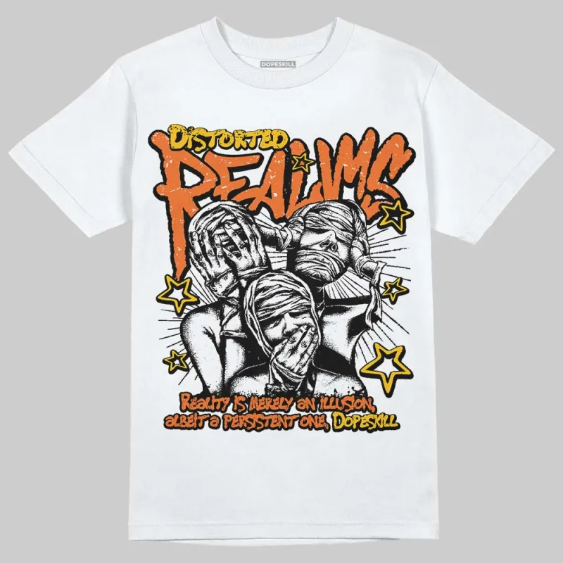 Orange Black White DopeSkill T-Shirt Distorted Realms Graphic sold by DopeSkill