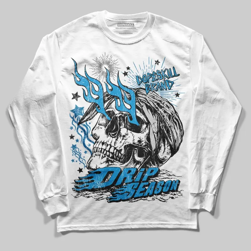 Military Blue 4s DopeSkill Long Sleeve T-Shirt Drip Season Graphic sold by DopeSkill