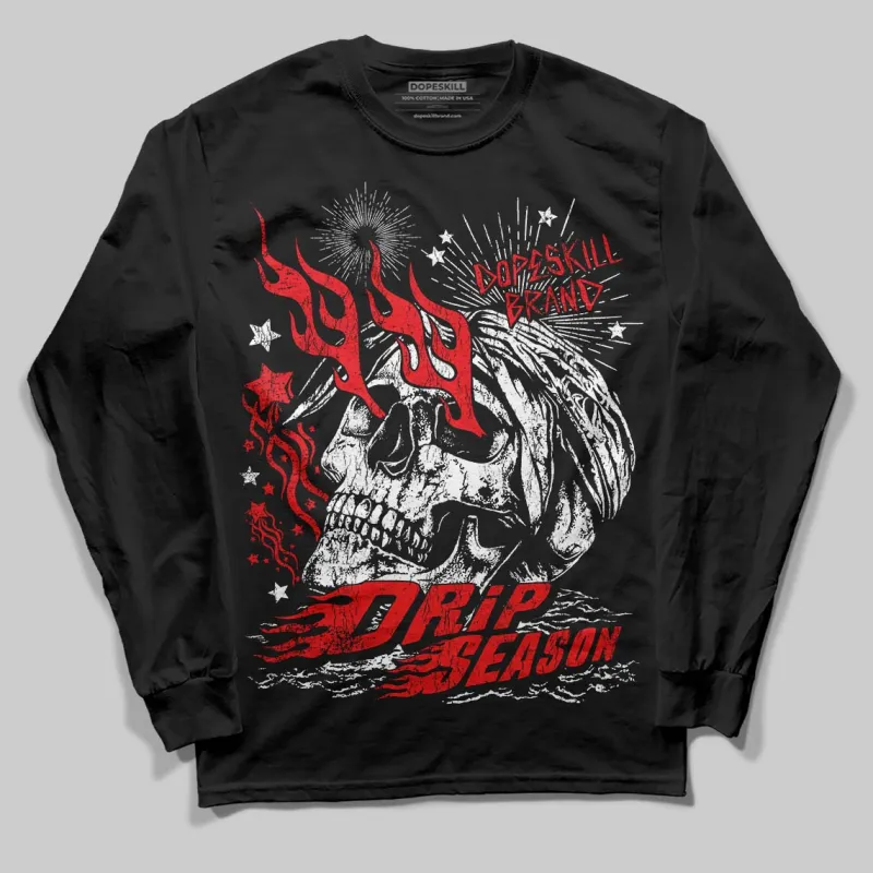 Red Collection DopeSkill Long Sleeve T-Shirt Drip Season Graphic sold by DopeSkill
