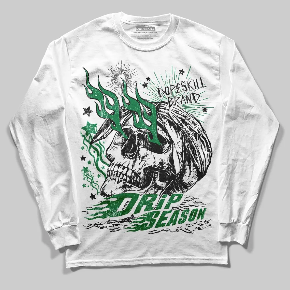 Green Collection DopeSkill Long Sleeve T-Shirt Drip Season Graphic sold by DopeSkill