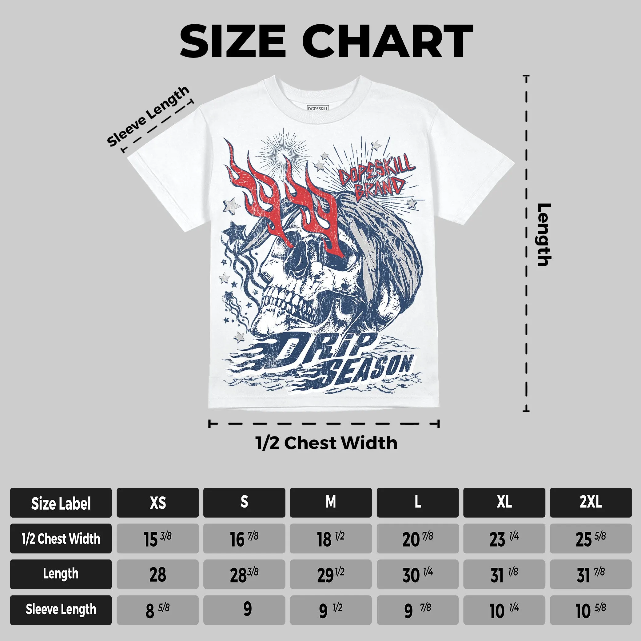 Summit White Navy 4s DopeSkill Oversize Print T-Shirt Drip Season Graphic sold by DopeSkill product image thumbnail 2