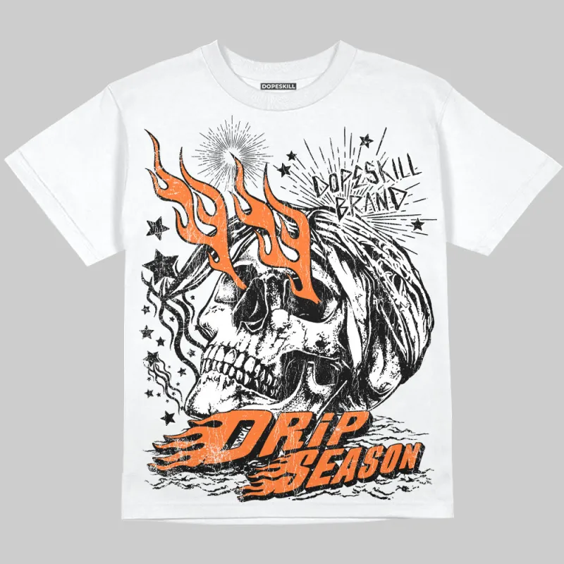 Orange Black White DopeSkill Oversize Print T-Shirt Drip Season Graphic sold by DopeSkill
