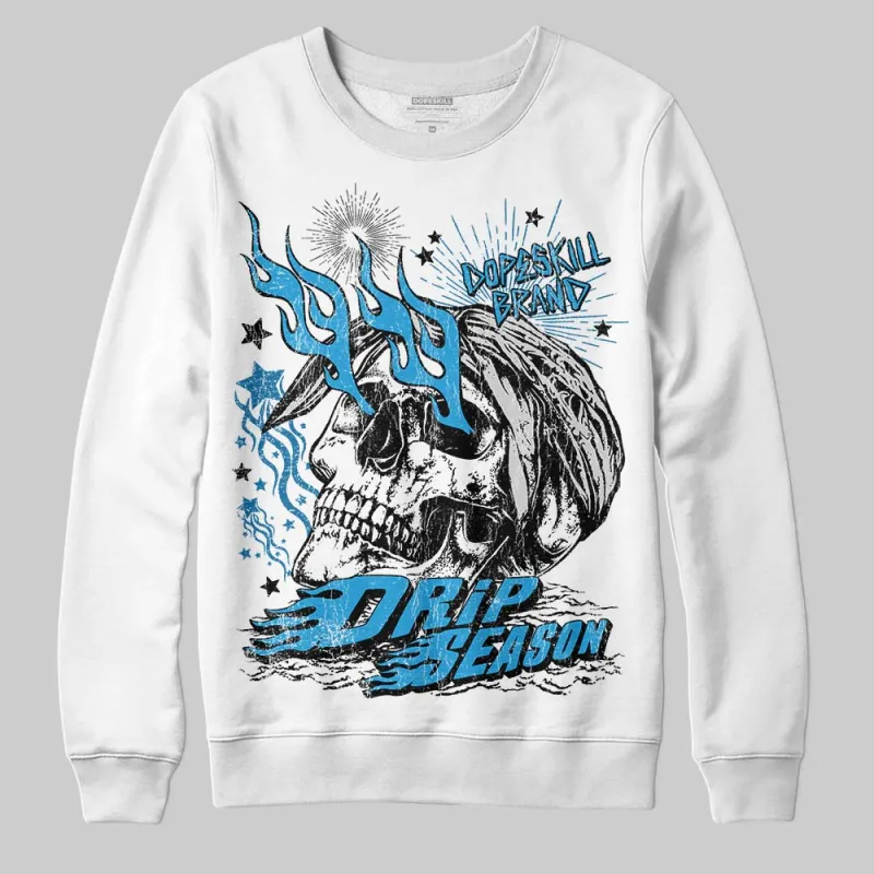 Military Blue 4s DopeSkill Sweatshirt Drip Season Graphic sold by DopeSkill