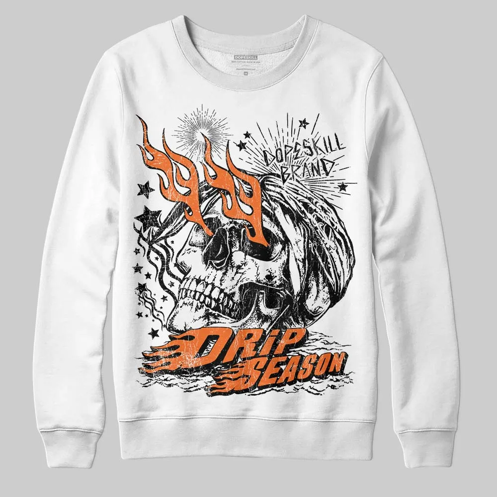 Orange Black White DopeSkill Sweatshirt Drip Season Graphic sold by DopeSkill