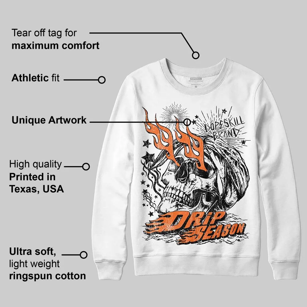 Orange Black White DopeSkill Sweatshirt Drip Season Graphic sold by DopeSkill product image thumbnail 3