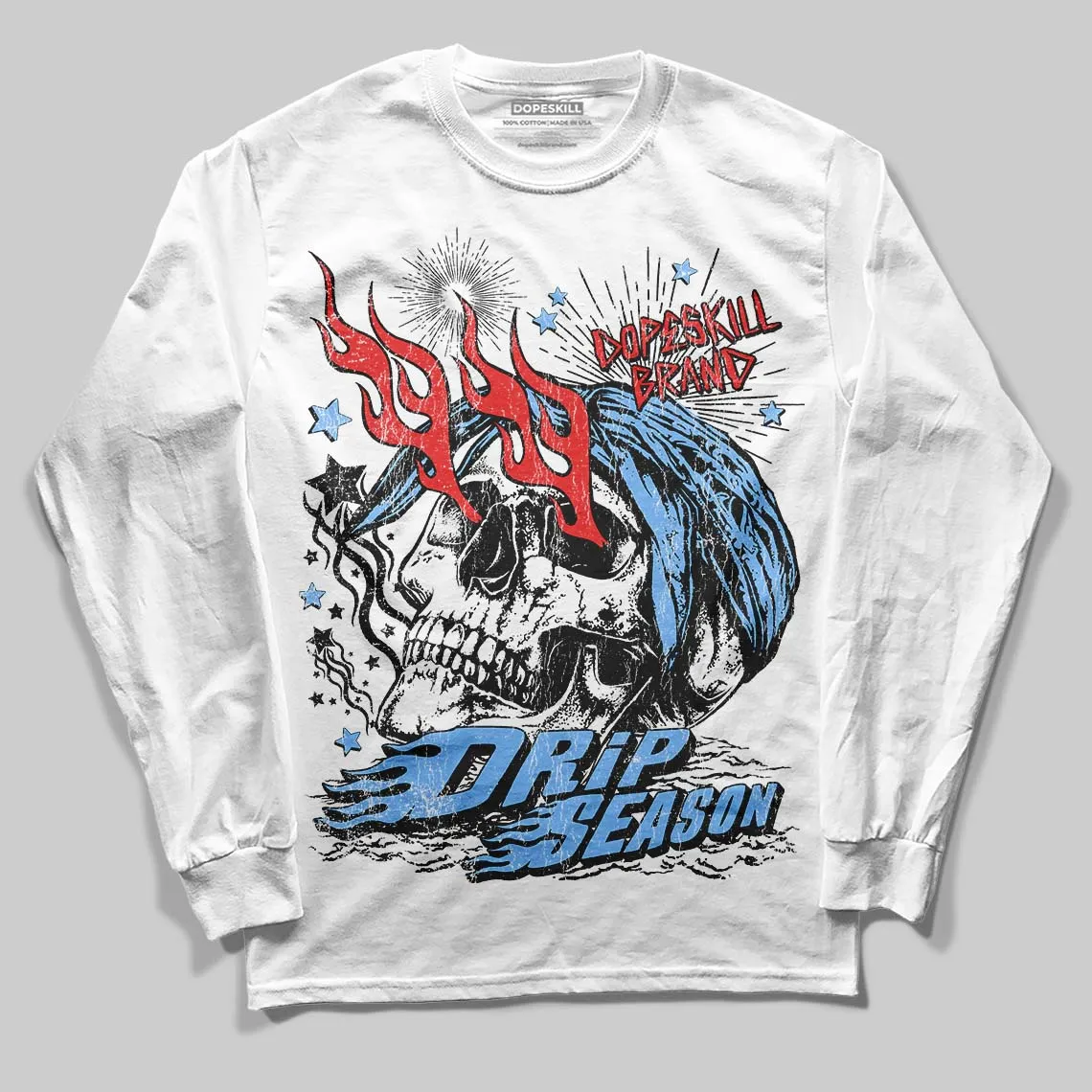 University Blue 6s DopeSkill Long Sleeve T-Shirt Drip Season Graphic sold by DopeSkill