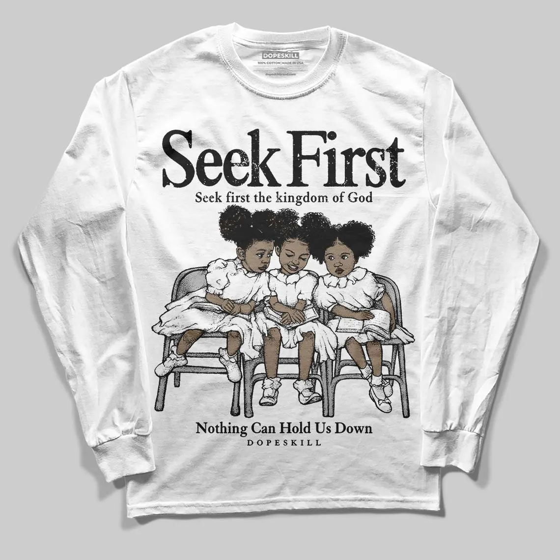 Dunk Panda White Black DopeSkill Long Sleeve T-Shirt New Seek First Graphic sold by DopeSkill product image thumbnail 2