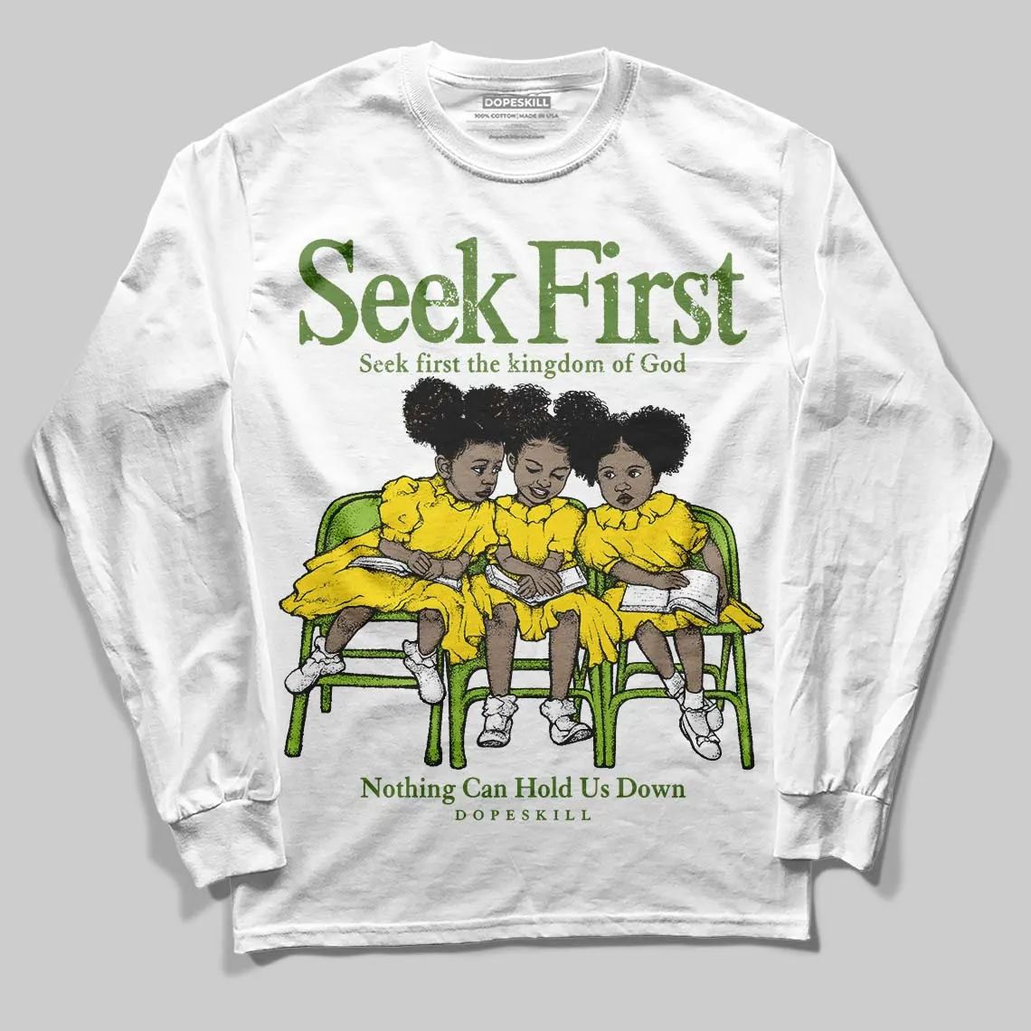 Dunk 'Chlorophyll' DopeSkill Long Sleeve T-Shirt New Seek First Graphic sold by DopeSkill