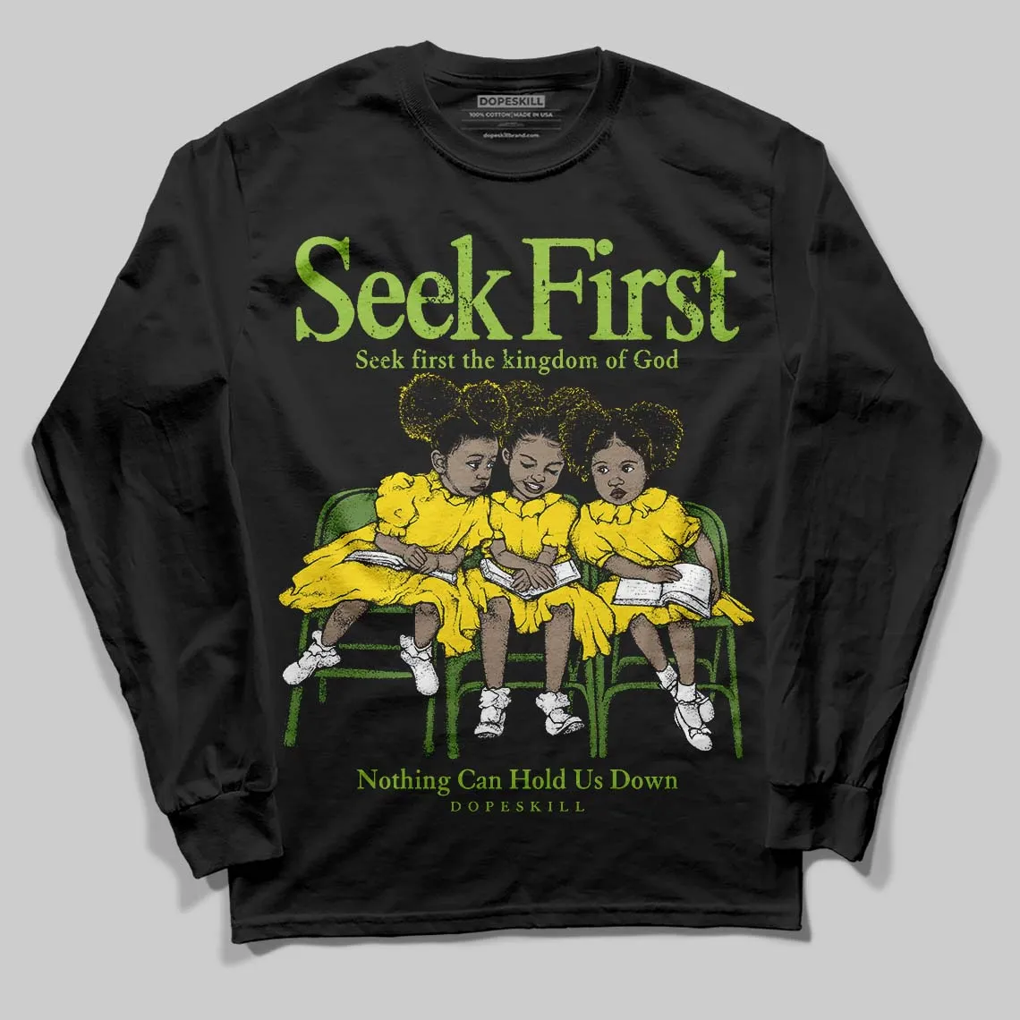 Dunk 'Chlorophyll' DopeSkill Long Sleeve T-Shirt New Seek First Graphic sold by DopeSkill product image thumbnail 2