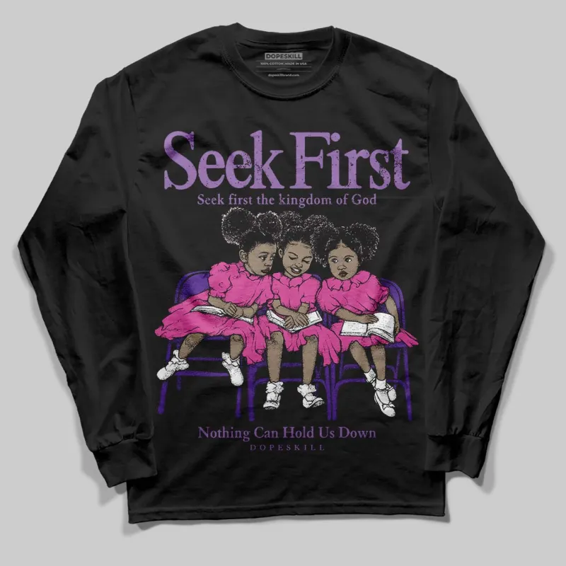 PURPLE Collection DopeSkill Long Sleeve T-Shirt New Seek First Graphic sold by DopeSkill