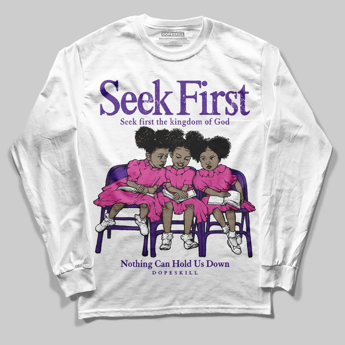 PURPLE Collection DopeSkill Long Sleeve T-Shirt New Seek First Graphic sold by DopeSkill product image thumbnail 2