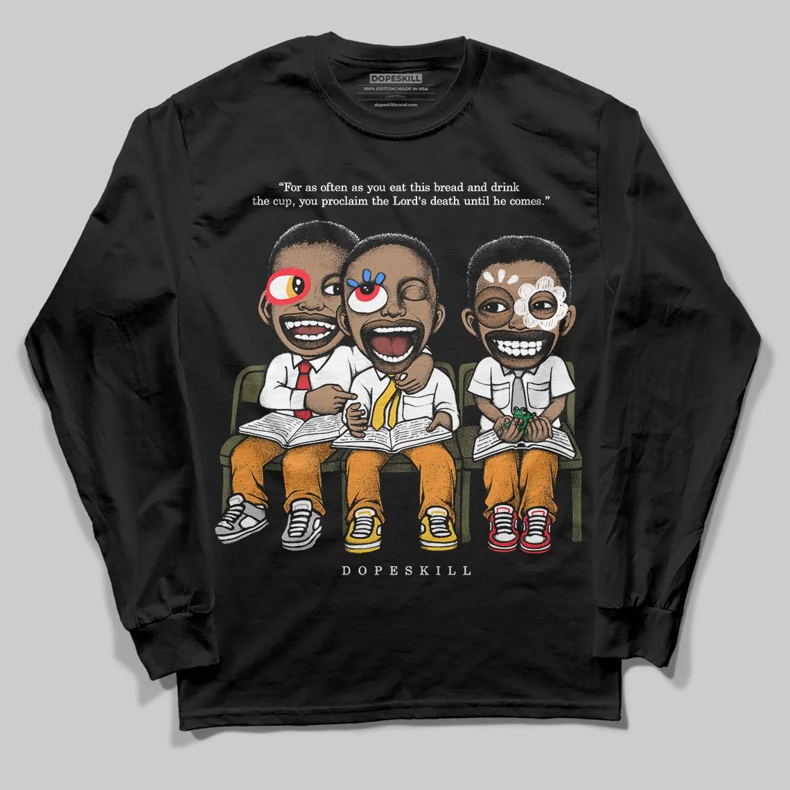 Olive 5s DopeSkill Long Sleeve T-Shirt First Sunday Graphic sold by DopeSkill product image thumbnail 2