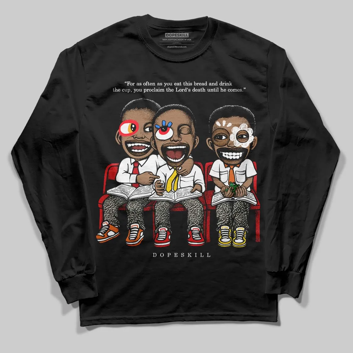 Fire Red 3s DopeSkill Long Sleeve T-Shirt First Sunday Graphic sold by DopeSkill product image thumbnail 2