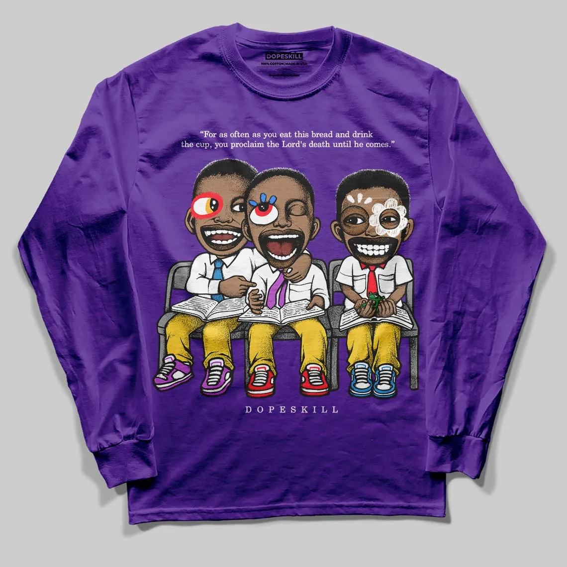 Field Purple 12s DopeSkill Long Sleeve T-Shirt First Sunday Graphic sold by DopeSkill product image thumbnail 3