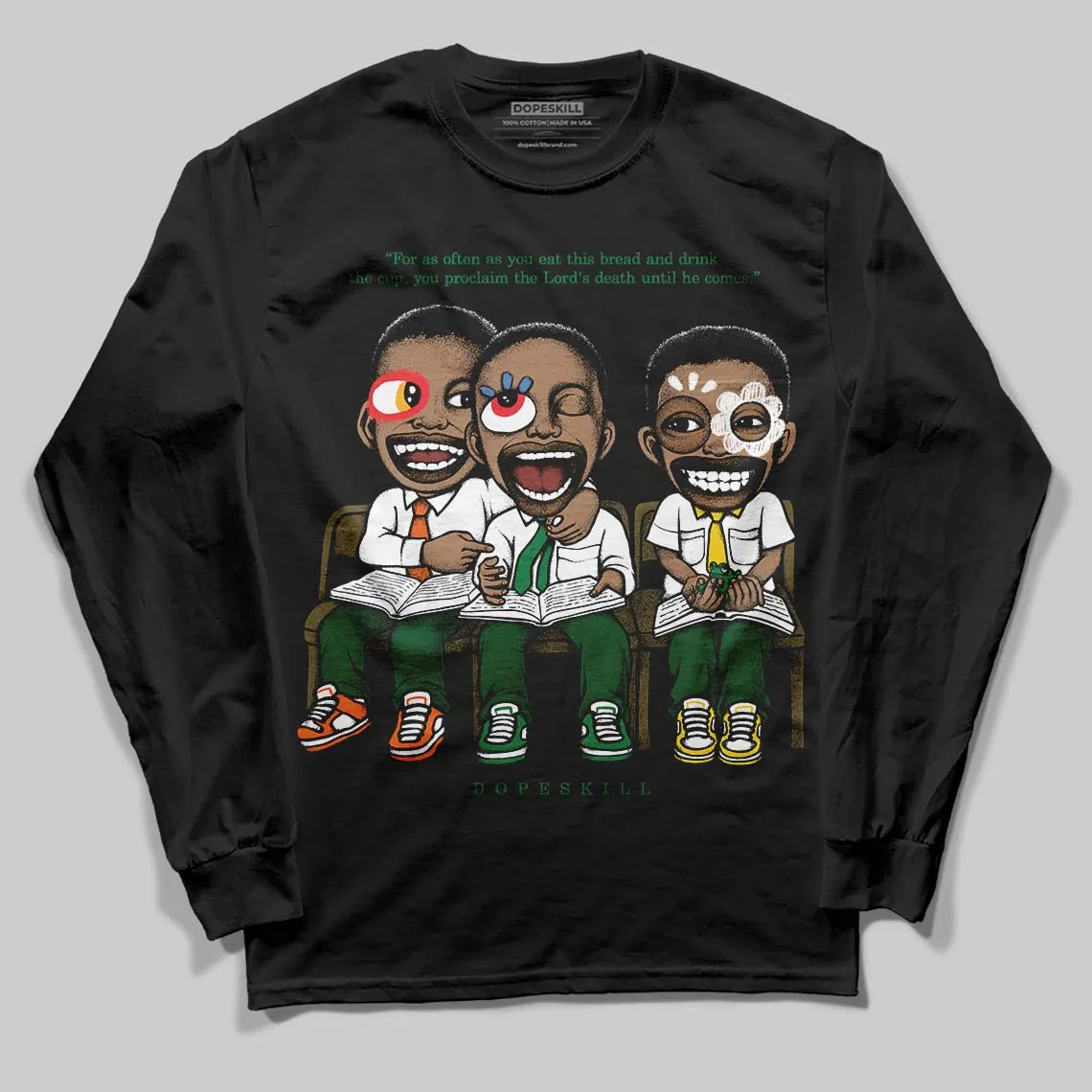 Green Collection DopeSkill Long Sleeve T-Shirt First Sunday Graphic sold by DopeSkill product image thumbnail 2