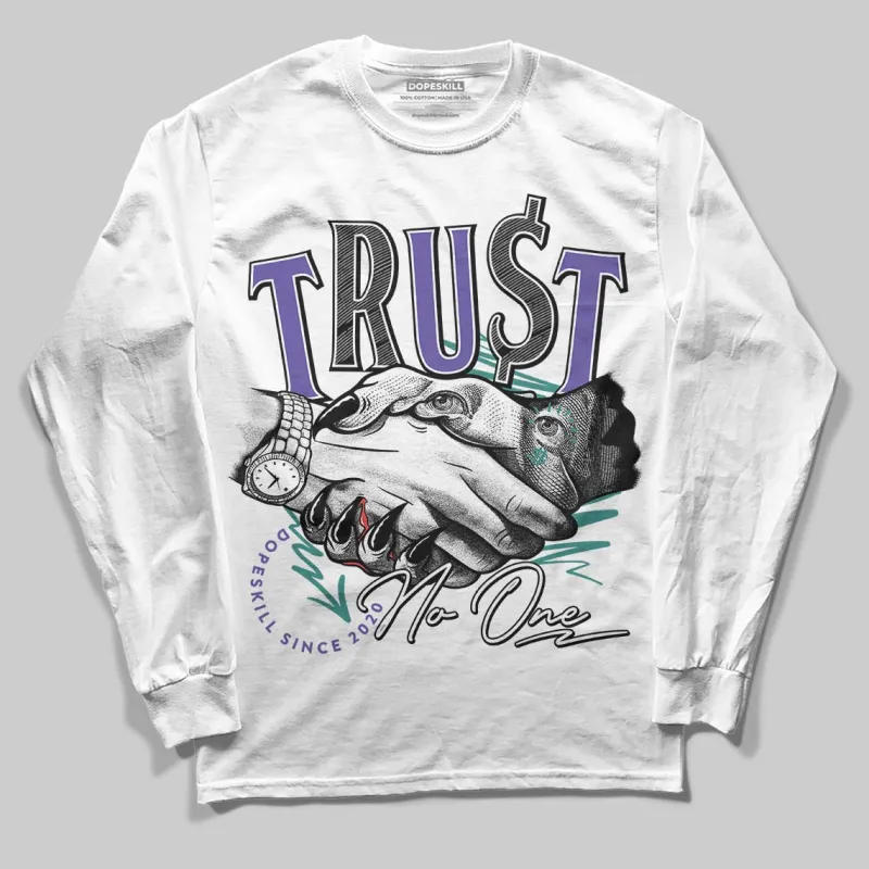Grape 5s DopeSkill Long Sleeve T-Shirt Trust No One Graphic sold by DopeSkill