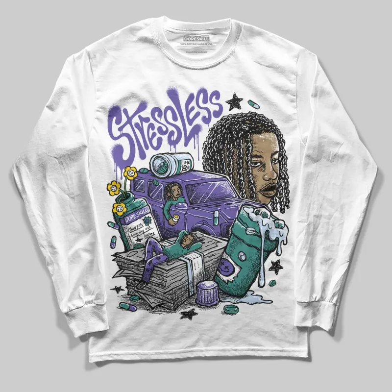 Grape 5s DopeSkill Long Sleeve T-Shirt Stressless Graphic sold by DopeSkill