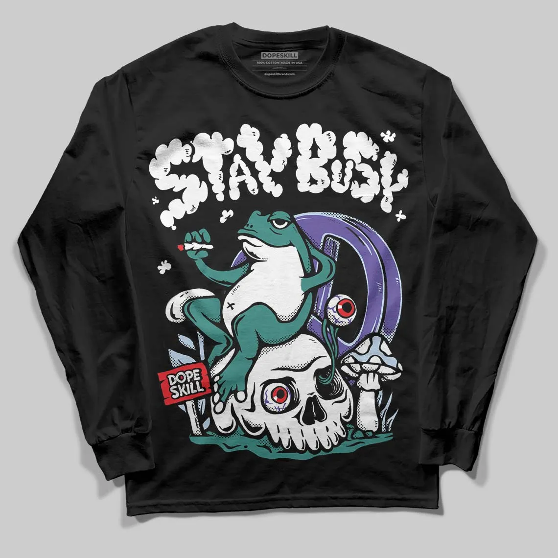 Grape 5s DopeSkill Long Sleeve T-Shirt Stay Busy Graphic sold by DopeSkill product image thumbnail 2