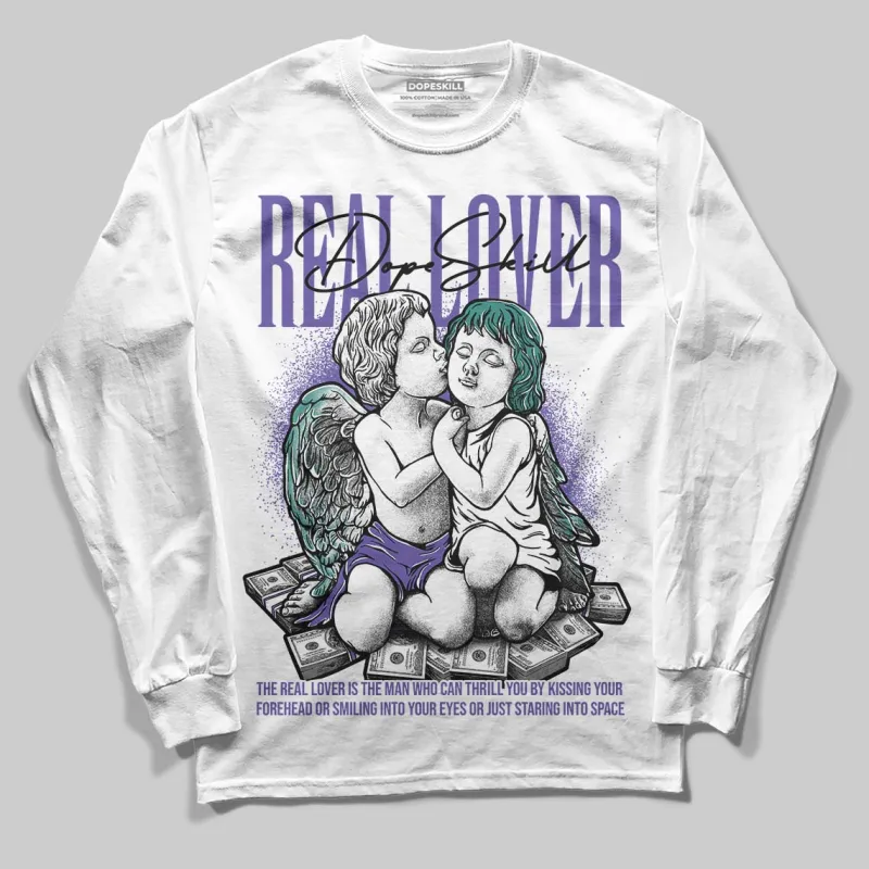 Grape 5s DopeSkill Long Sleeve T-Shirt Real Lover Graphic sold by DopeSkill