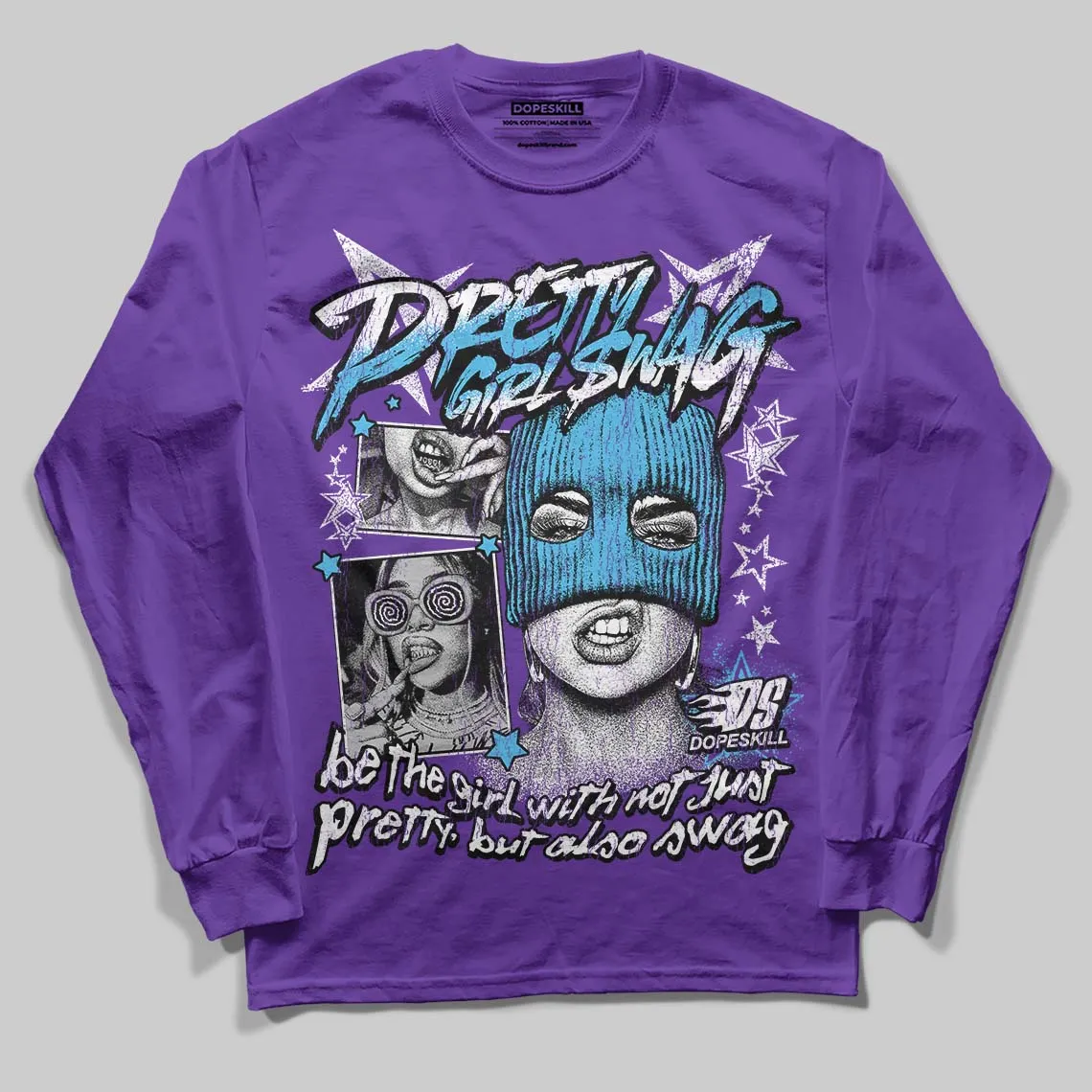 Grape 5s DopeSkill Long Sleeve T-Shirt Pretty Girl Swag Graphic sold by DopeSkill product image thumbnail 3