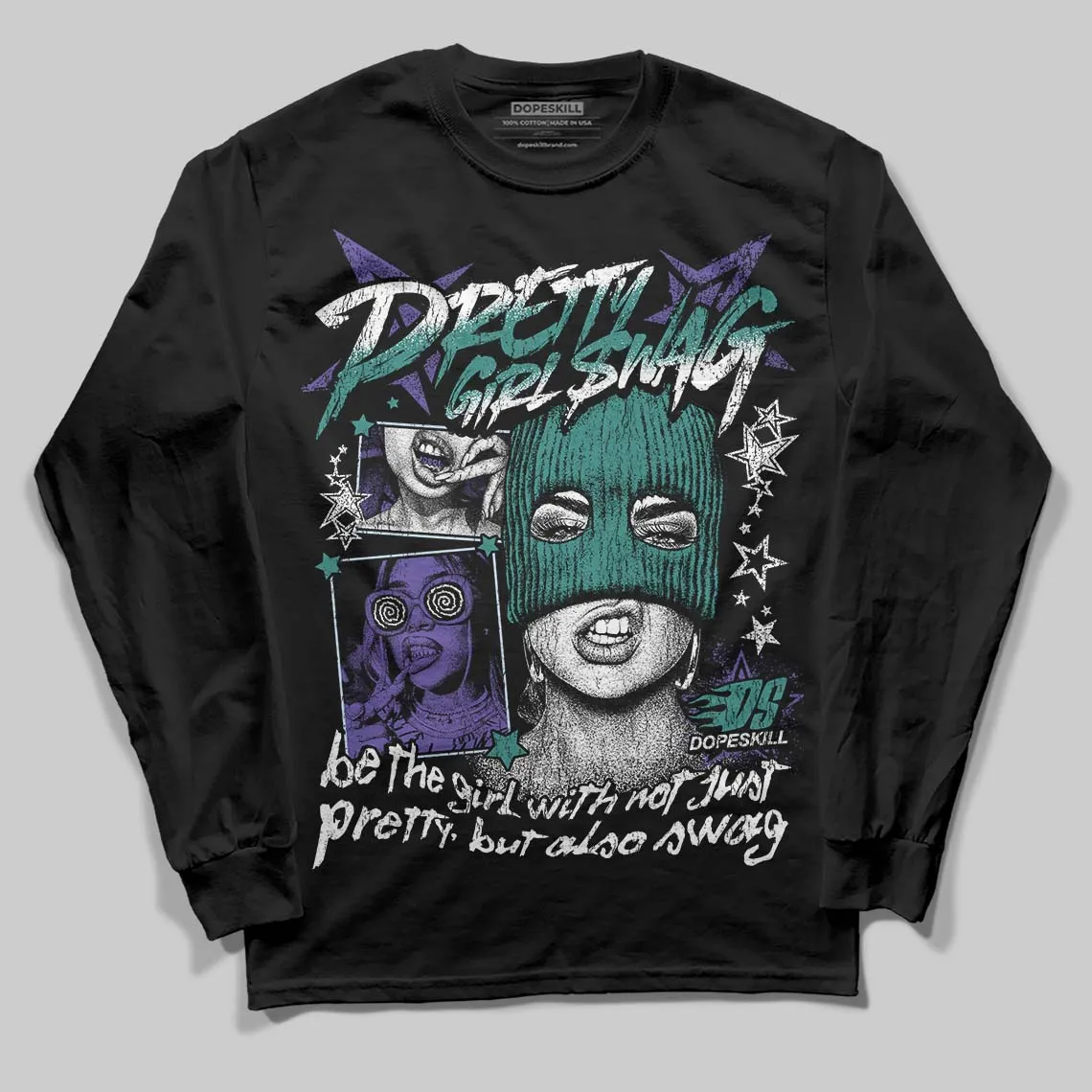 Grape 5s DopeSkill Long Sleeve T-Shirt Pretty Girl Swag Graphic sold by DopeSkill product image thumbnail 2