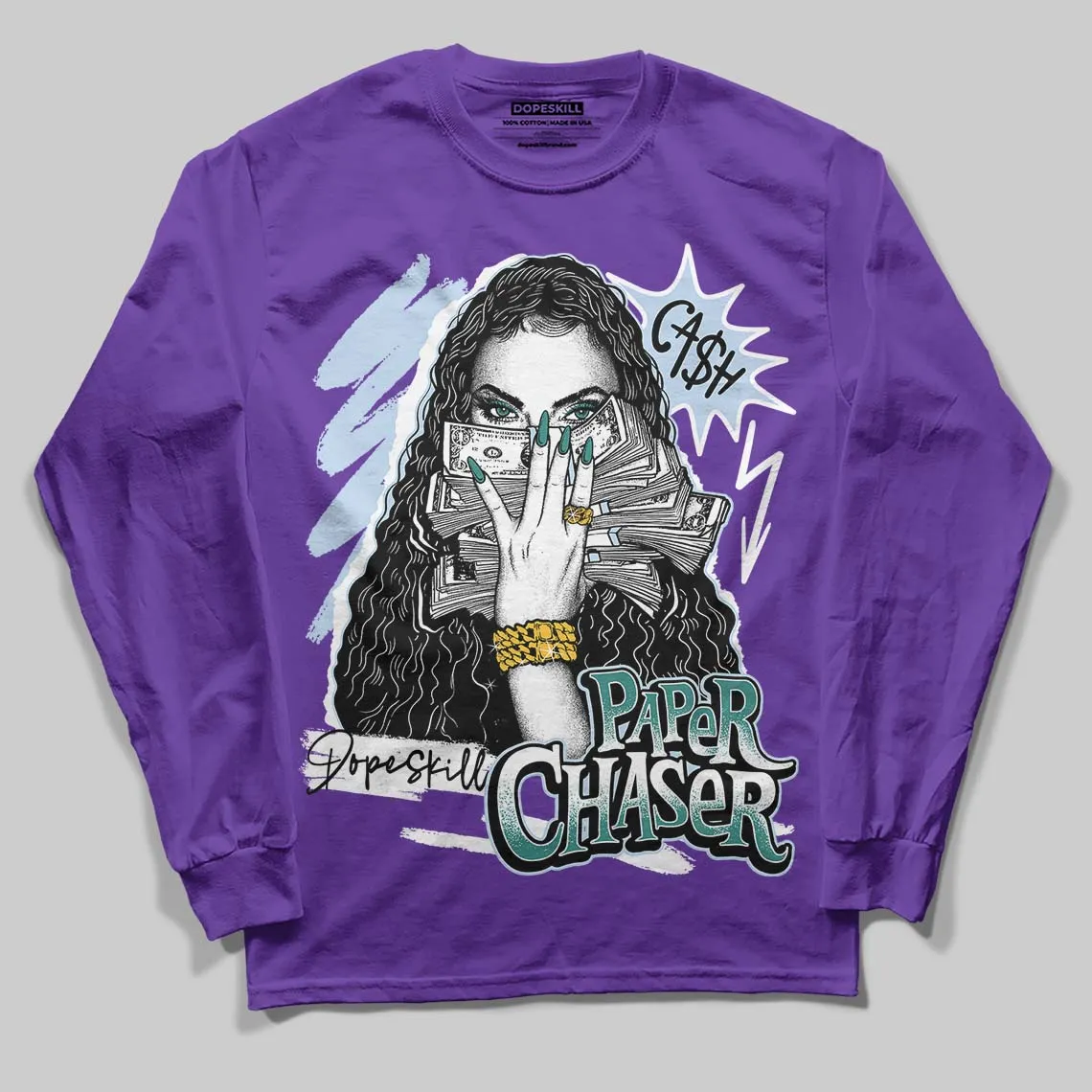 Grape 5s DopeSkill Long Sleeve T-Shirt NPC Graphic sold by DopeSkill product image thumbnail 3