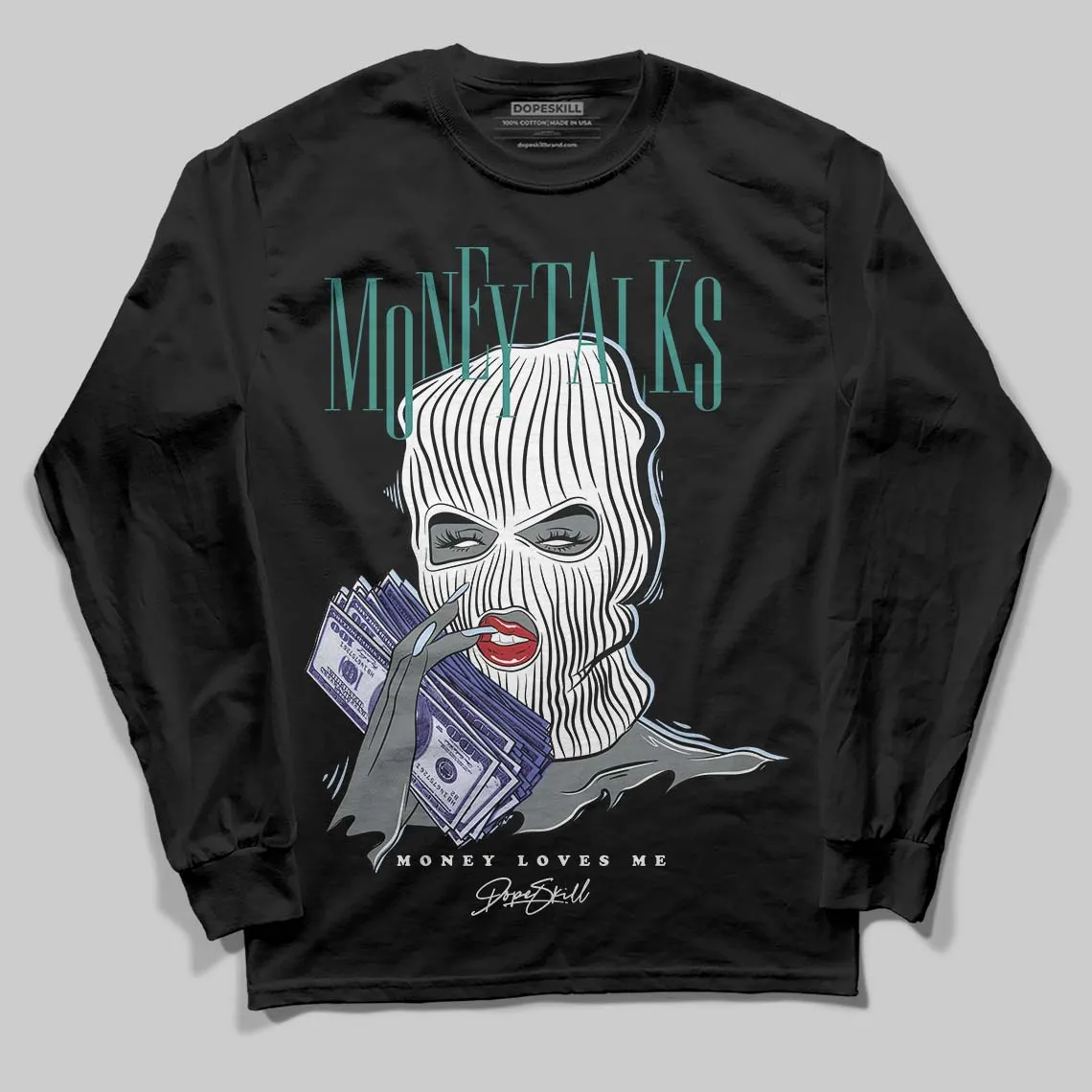 Grape 5s DopeSkill Long Sleeve T-Shirt Money Talks Graphic sold by DopeSkill product image thumbnail 2
