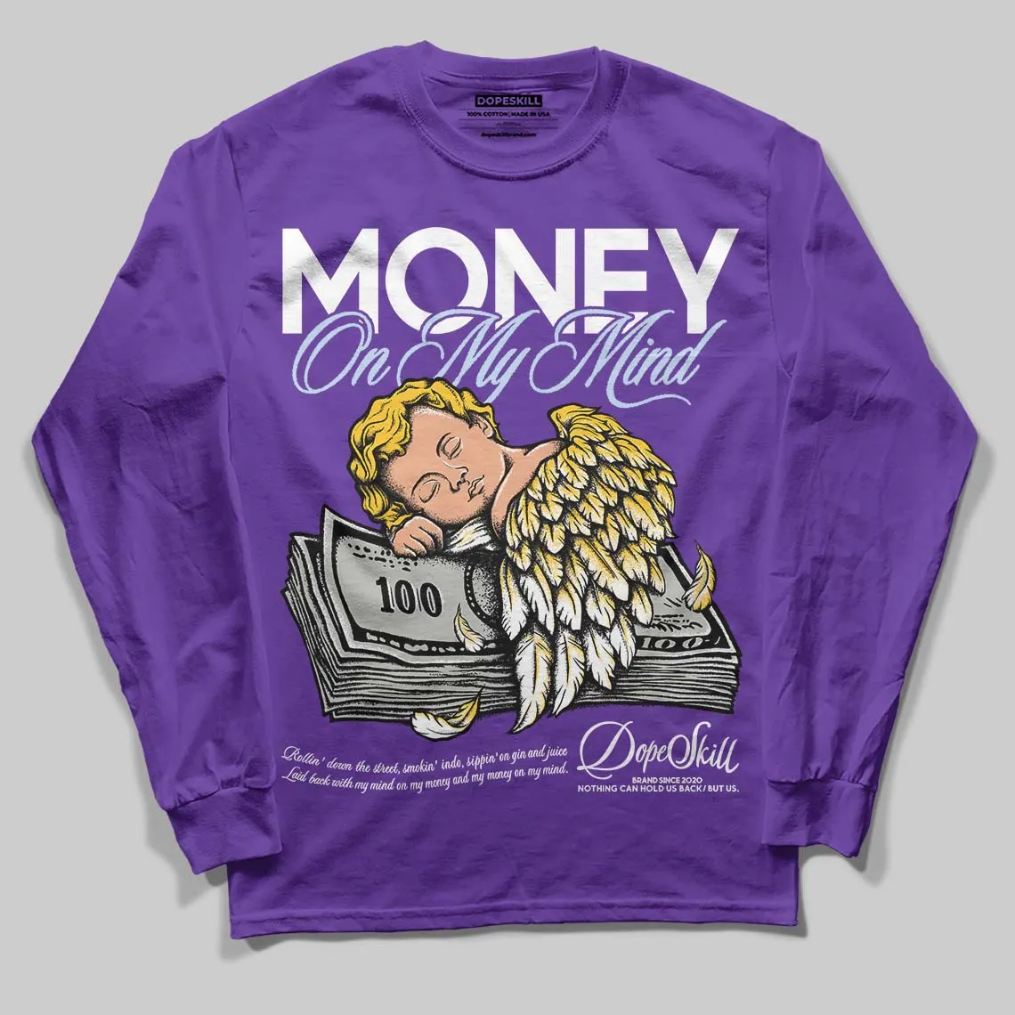 Grape 5s DopeSkill Long Sleeve T-Shirt MOMM Graphic sold by DopeSkill product image thumbnail 3