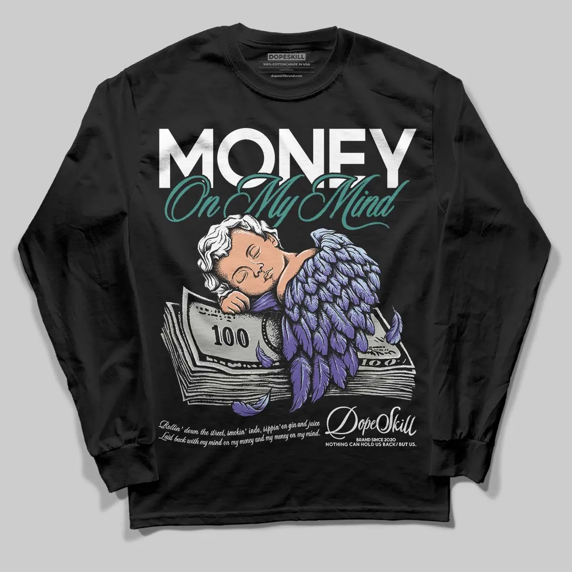 Grape 5s DopeSkill Long Sleeve T-Shirt MOMM Graphic sold by DopeSkill product image thumbnail 2