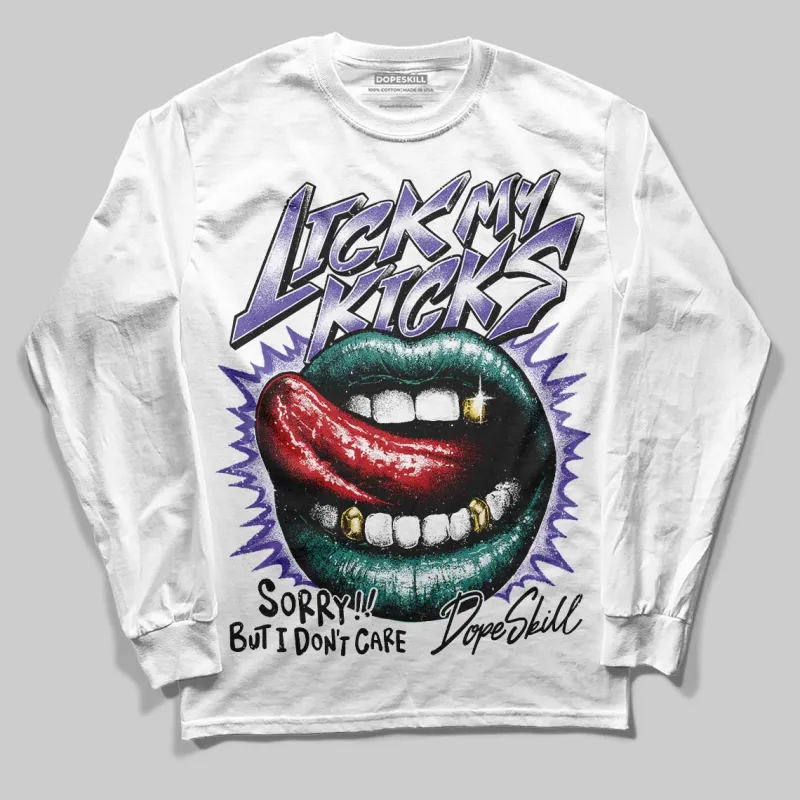 Grape 5s DopeSkill Long Sleeve T-Shirt Lick My Kicks Graphic sold by DopeSkill