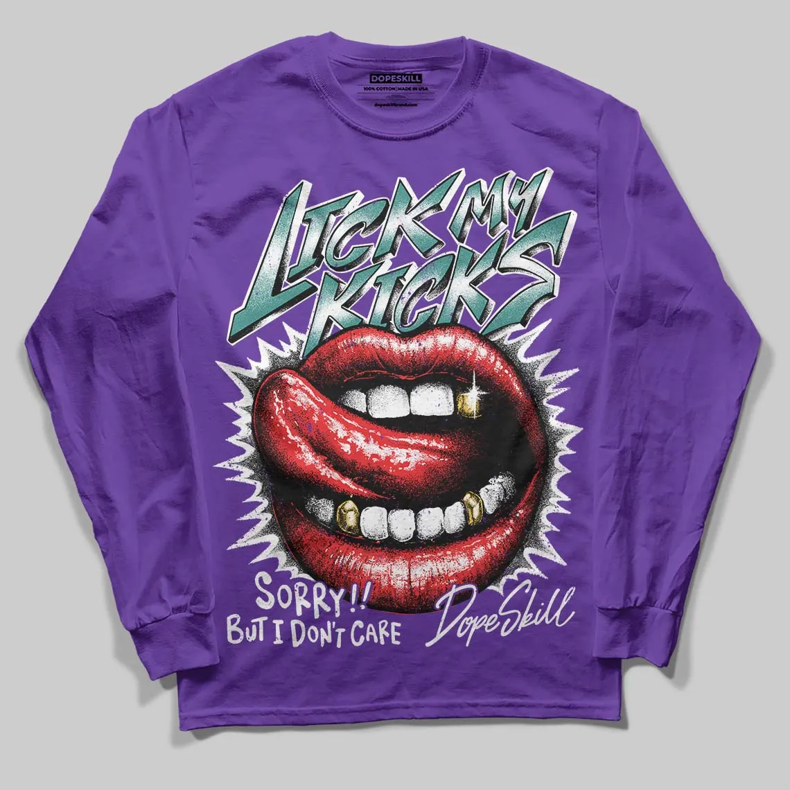 Grape 5s DopeSkill Long Sleeve T-Shirt Lick My Kicks Graphic sold by DopeSkill product image thumbnail 3