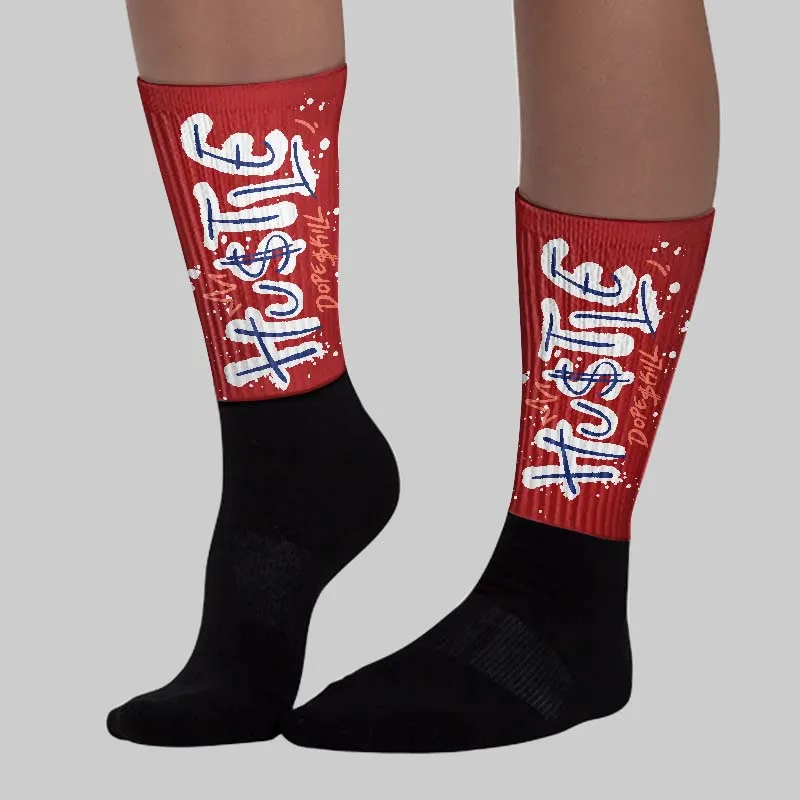 Air Cinnabar 1s DopeSkill Sublimated Sock Hustle Graphic sold by DopeSkill product image thumbnail 3