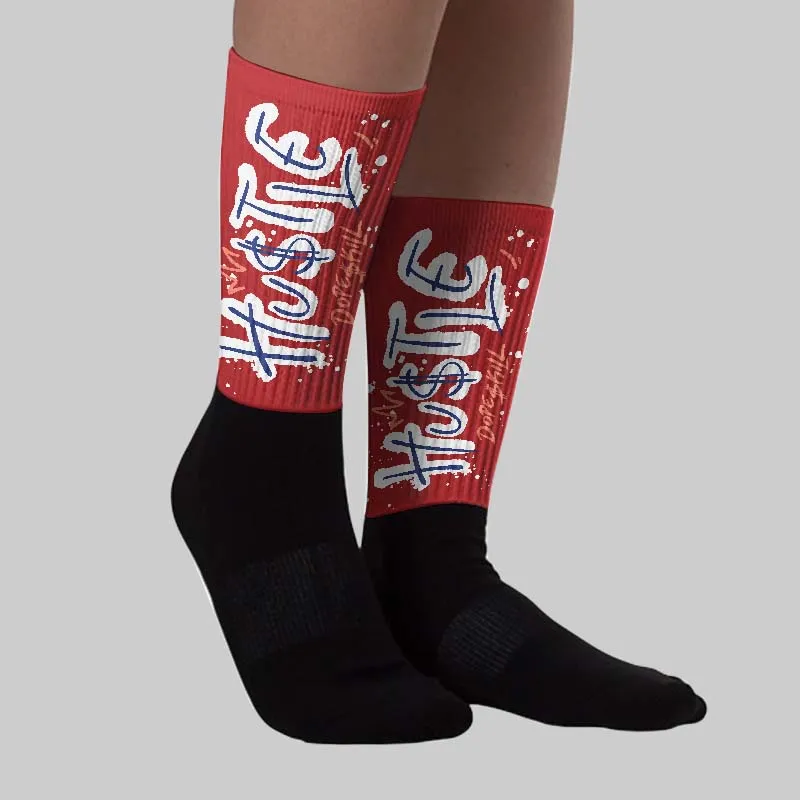Air Cinnabar 1s DopeSkill Sublimated Sock Hustle Graphic sold by DopeSkill product image thumbnail 2