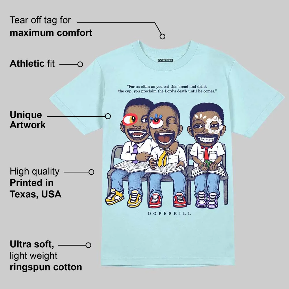 Dunk Glacier Blue DopeSkill Chambray T-shirt First Sunday Graphic sold by DopeSkill product image thumbnail 2