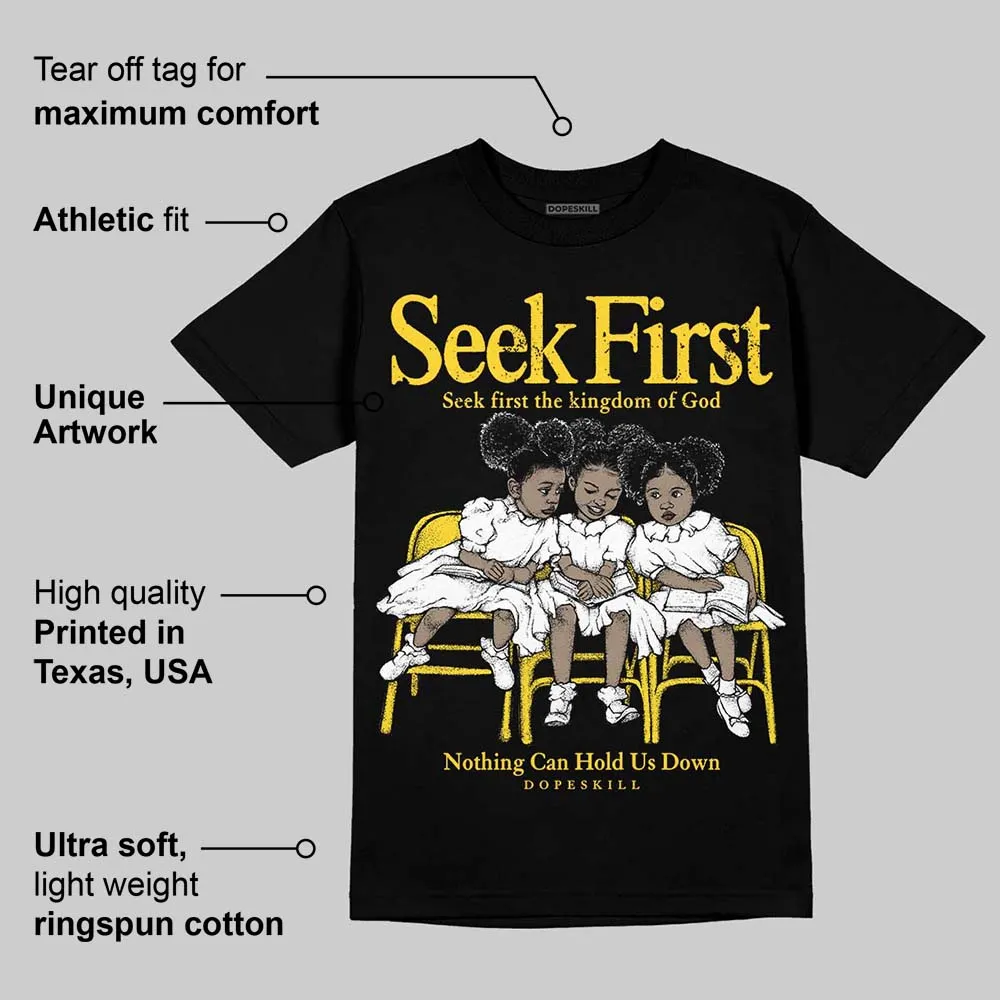 Black Tour Yellow AJ 4 DopeSkill T-Shirt New Seek First Graphic sold by DopeSkill product image thumbnail 4