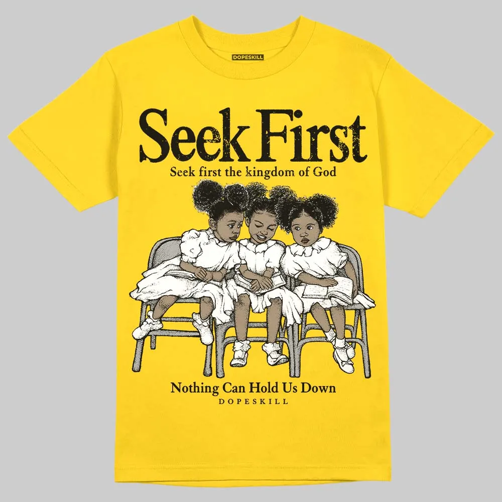 Black Tour Yellow AJ 4 DopeSkill T-Shirt New Seek First Graphic sold by DopeSkill product image thumbnail 3
