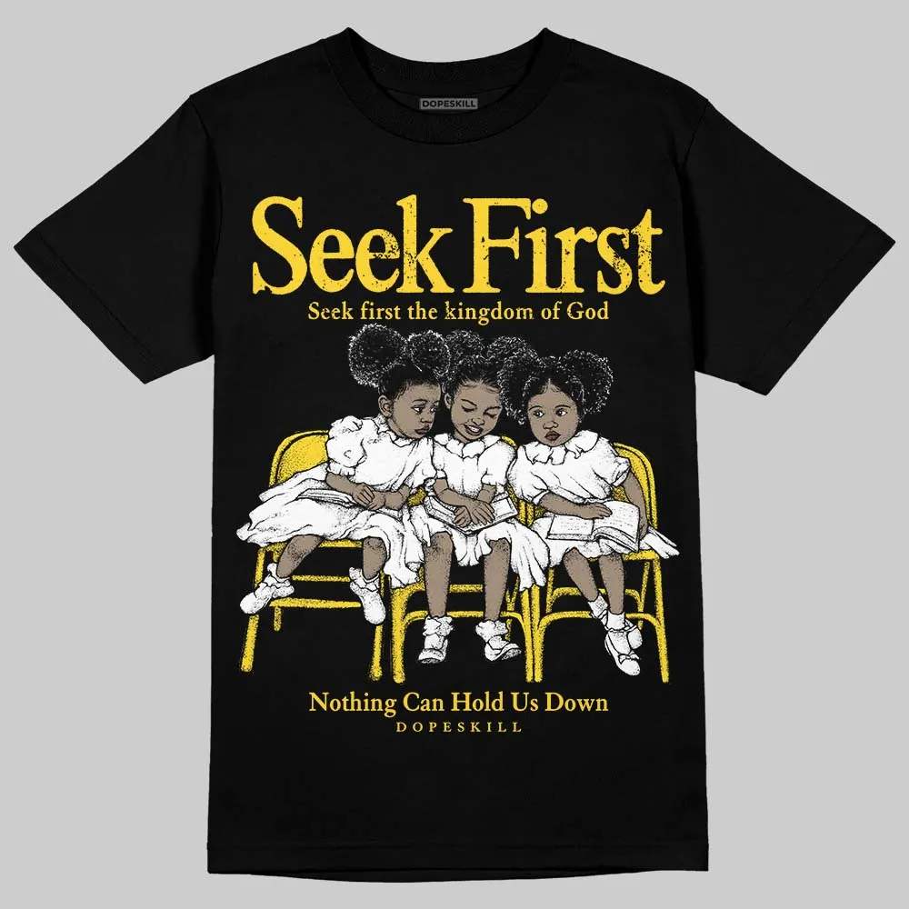 Black Tour Yellow AJ 4 DopeSkill T-Shirt New Seek First Graphic sold by DopeSkill