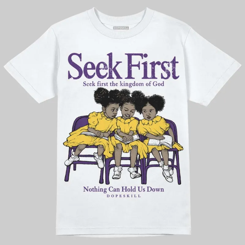 Field Purple 12s DopeSkill T-Shirt New Seek First Graphic sold by DopeSkill