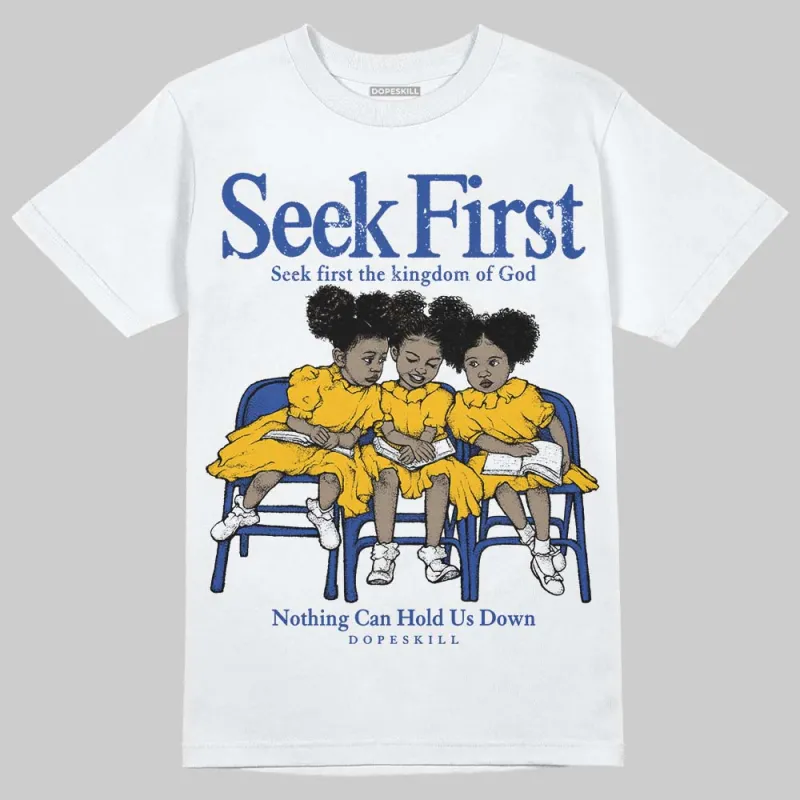 Royal Blue Collection DopeSkill T-Shirt New Seek First Graphic sold by DopeSkill